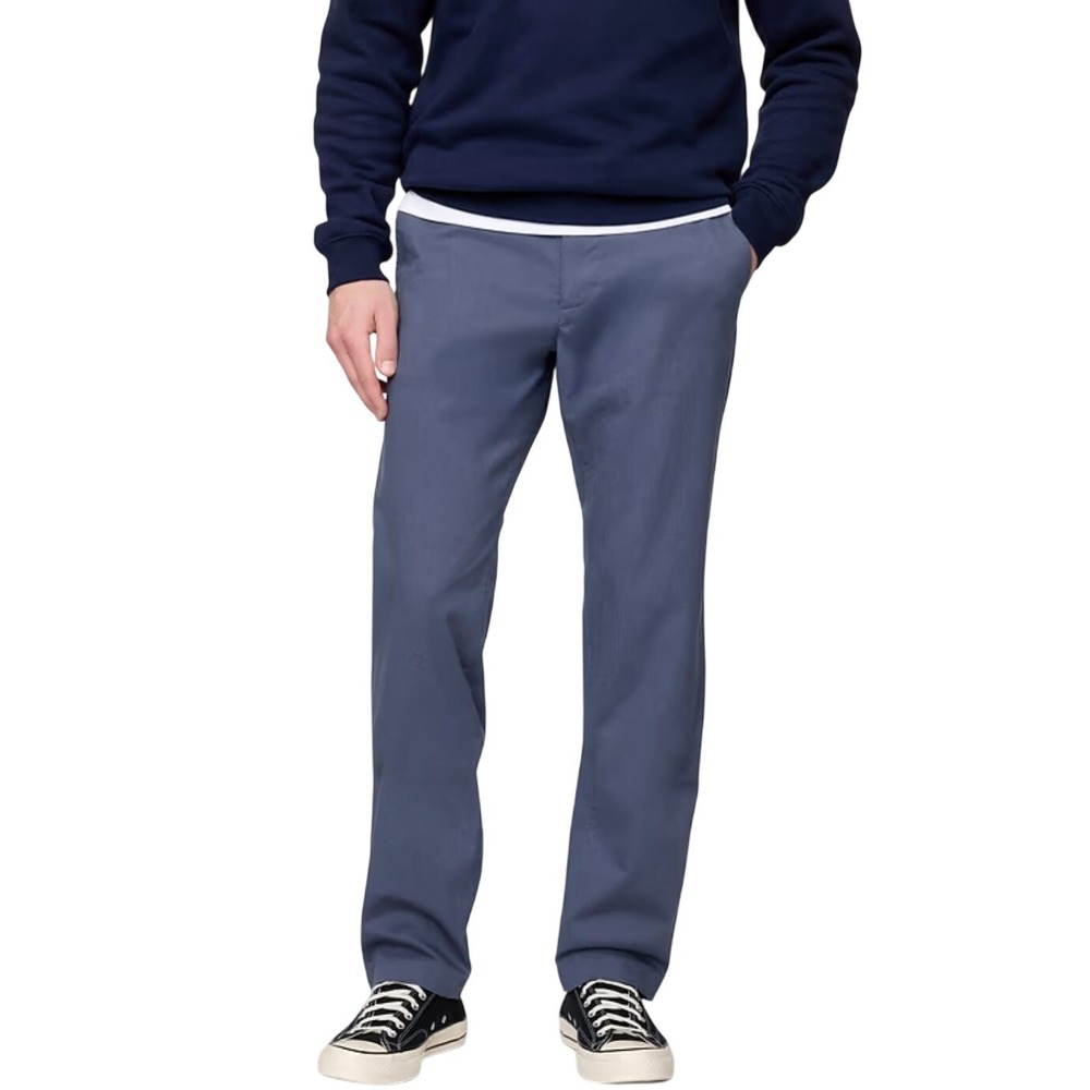 Hawker Rye Mens Relaxed Fit Chino Pants Navy Blue Stretch Cotton 35x32